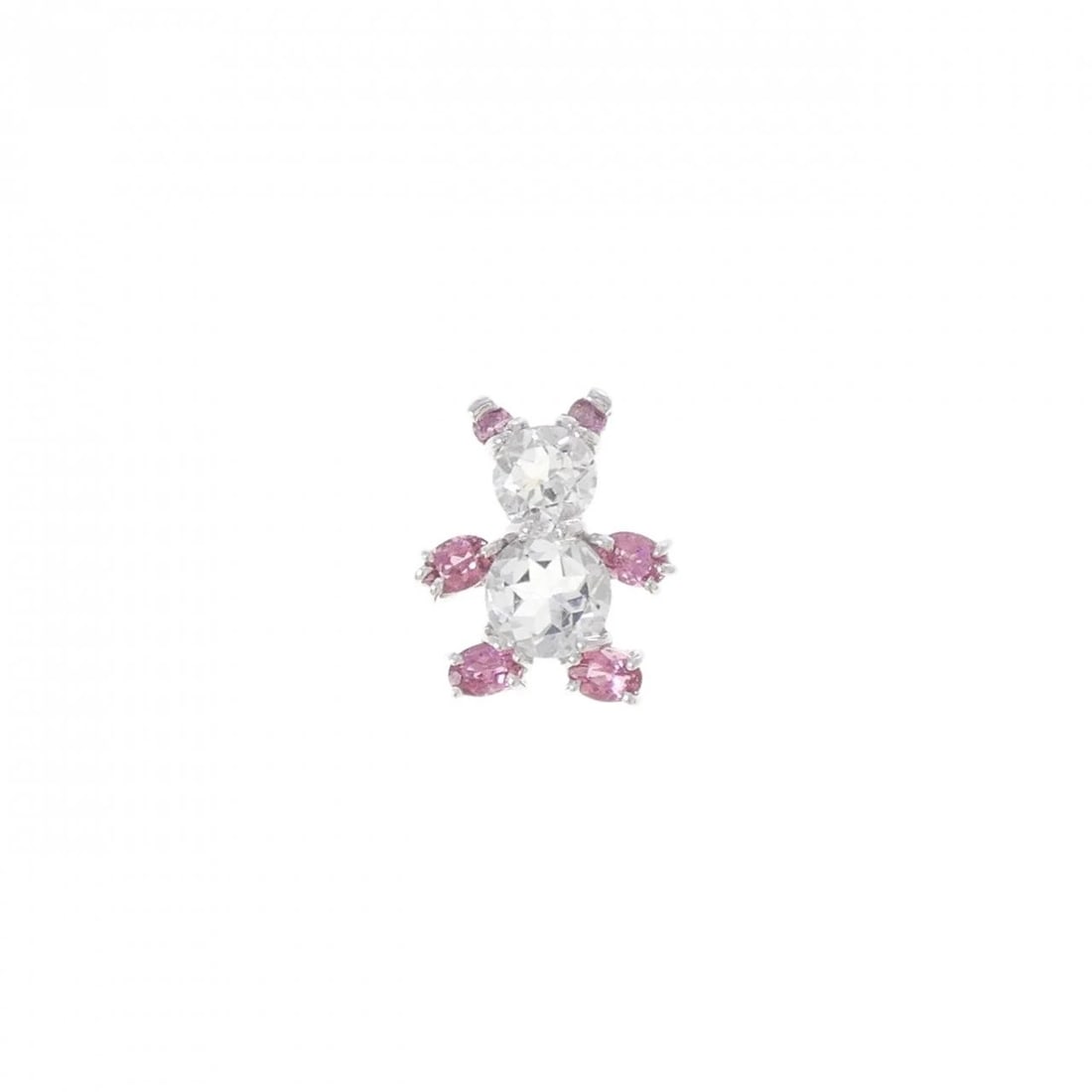 PONTE VECCHIO WHITE TOPAZ BROOCH: Ponte Vecchio White Topaz Brooch Brand: Ponte Vecchio Type/Style: Ponte Vecchio Pendant/Brooch Material: K18 white gold Main Stone White Topaz Color: white gold Size: Actual Size Approximate
