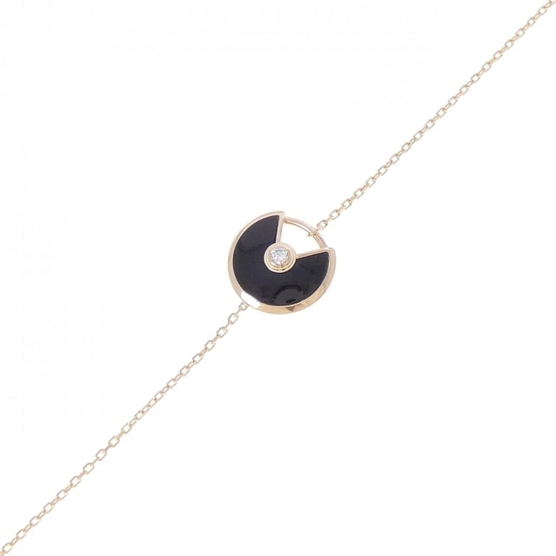 CARTIER AMULET EXTRA SMALL BRACELET: Cartier Amulet Extra Small Bracelet Brand: CARTIER Type/Style: Cartier Bracelets Material: 750 Pink Gold Main Stone Onyx Color: Pink Gold Size: Length 15?16cm Actual Size Max width approx.: 11.9mm