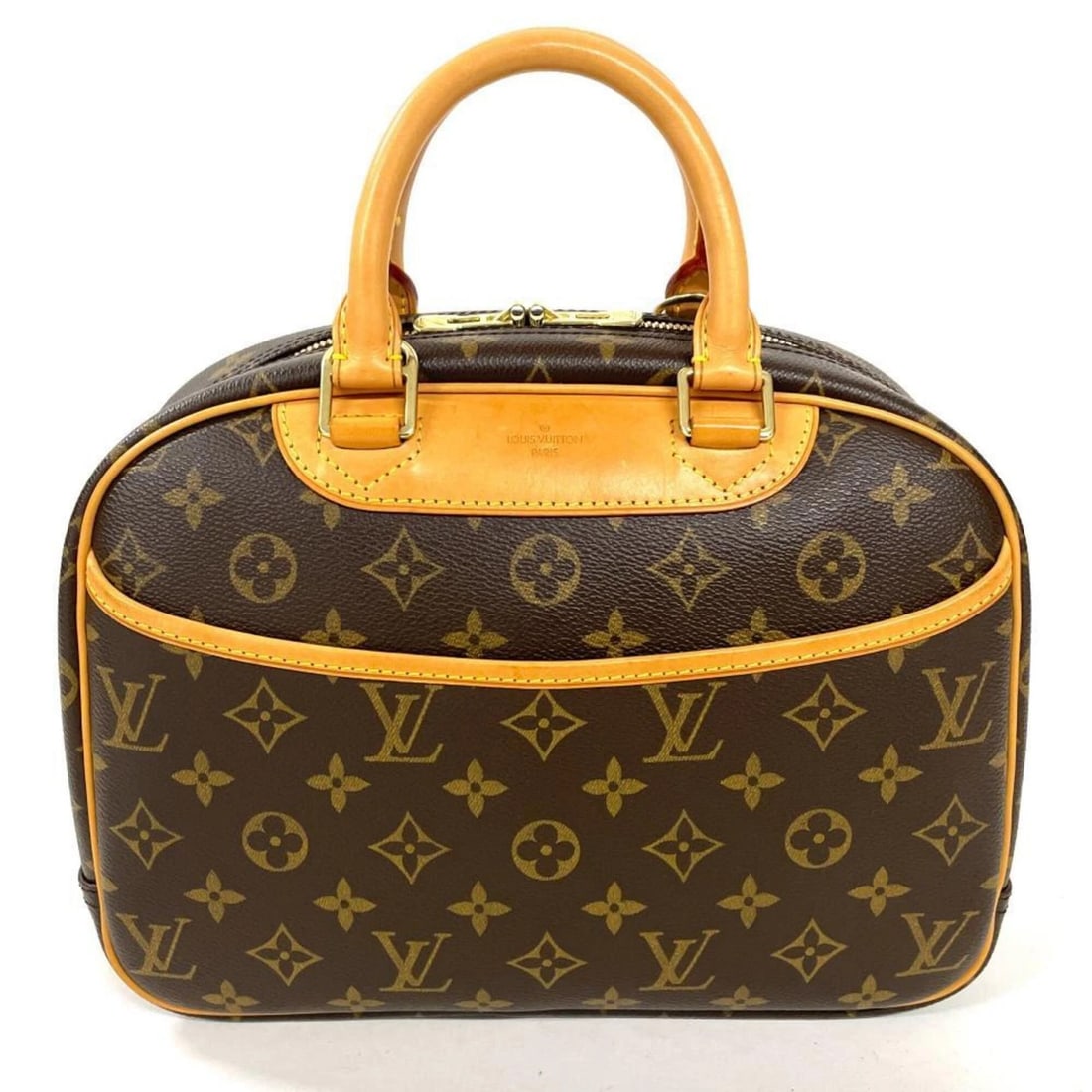 LOUIS VUITTON TROUVILLE HANDBAG, MONOGRAM CANVAS: Louis Vuitton Trouville Handbag, Monogram Canvas Brand: Louis Vuitton Type/Style: Handbag Material: Monogram , Canvas Color: Brown Size: 21cm x 28cm x 10.5cm / 8.26'' x 11.02'' x 4.13'' Accessories: