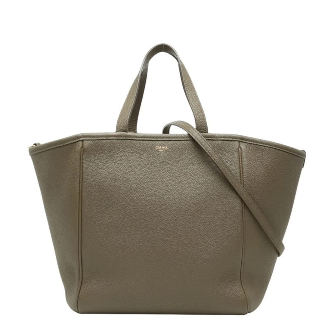 CELINE SMALL FOLD CABAS HANDBAG SHOULDER BAG 2-WAY: Celine Small Fold Cabas Handbag Shoulder Bag 2-Way Brand: Celine Type/Style: Handbag, Shoulder bag Material: Leather Color: Beige Size: 22cm x 42.5cm x 12cm / 8.66'' x 16.73'' x 4.72'' Accessories