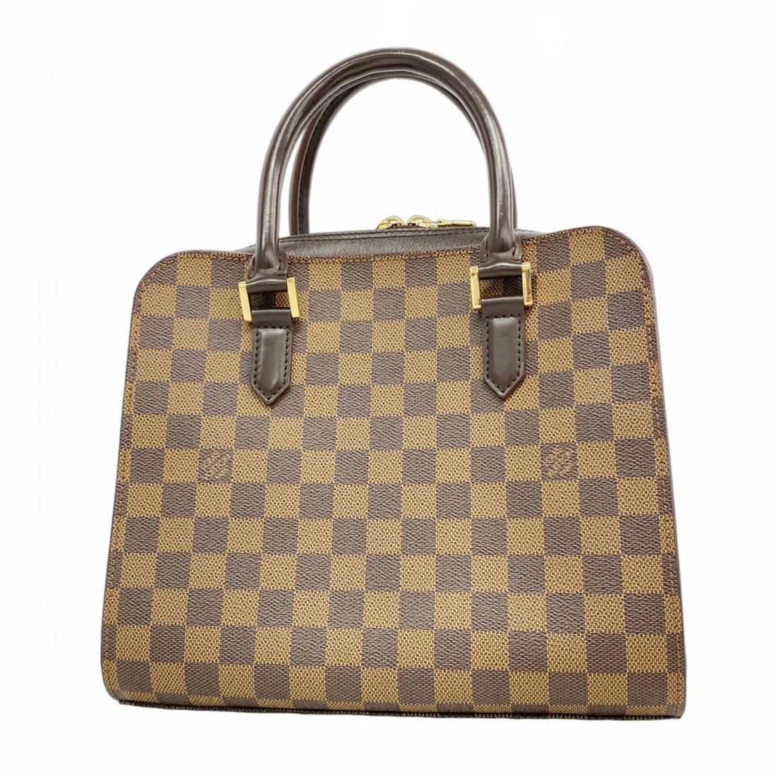 LOUIS VUITTON DAMIER TRIANA HANDBAG: Louis Vuitton Damier Triana handbag Brand: Louis Vuitton Type/Style: Handbag Material: None Color: Ebene Size: 21.5cm x 26.5cm x 10.5cm / 8.46'' x 10.43'' x 4.13'' Accessories: None Accessories
