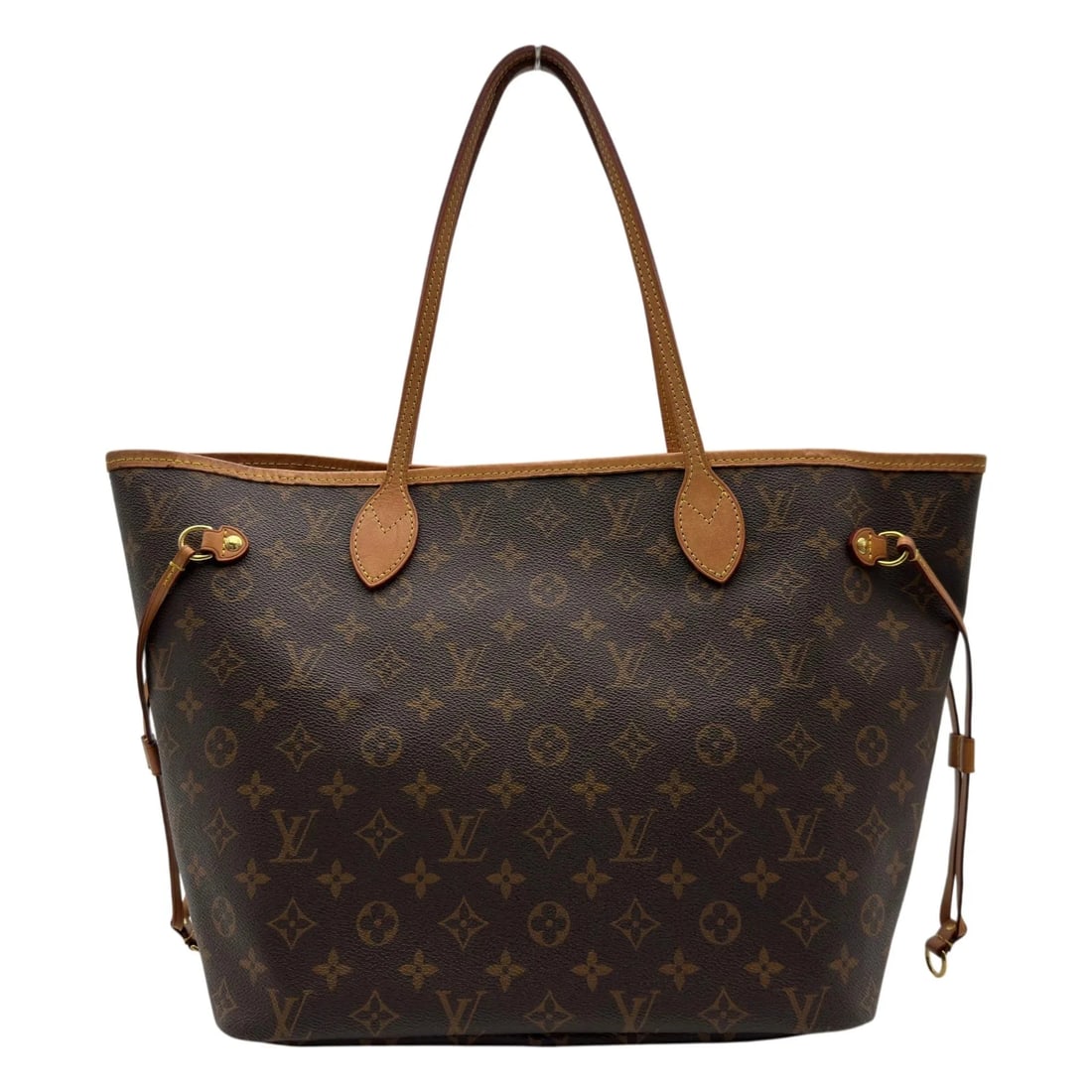 LOUIS VUITTON BROWN MONOGRAM/LEATHER TOTE BAG - 3