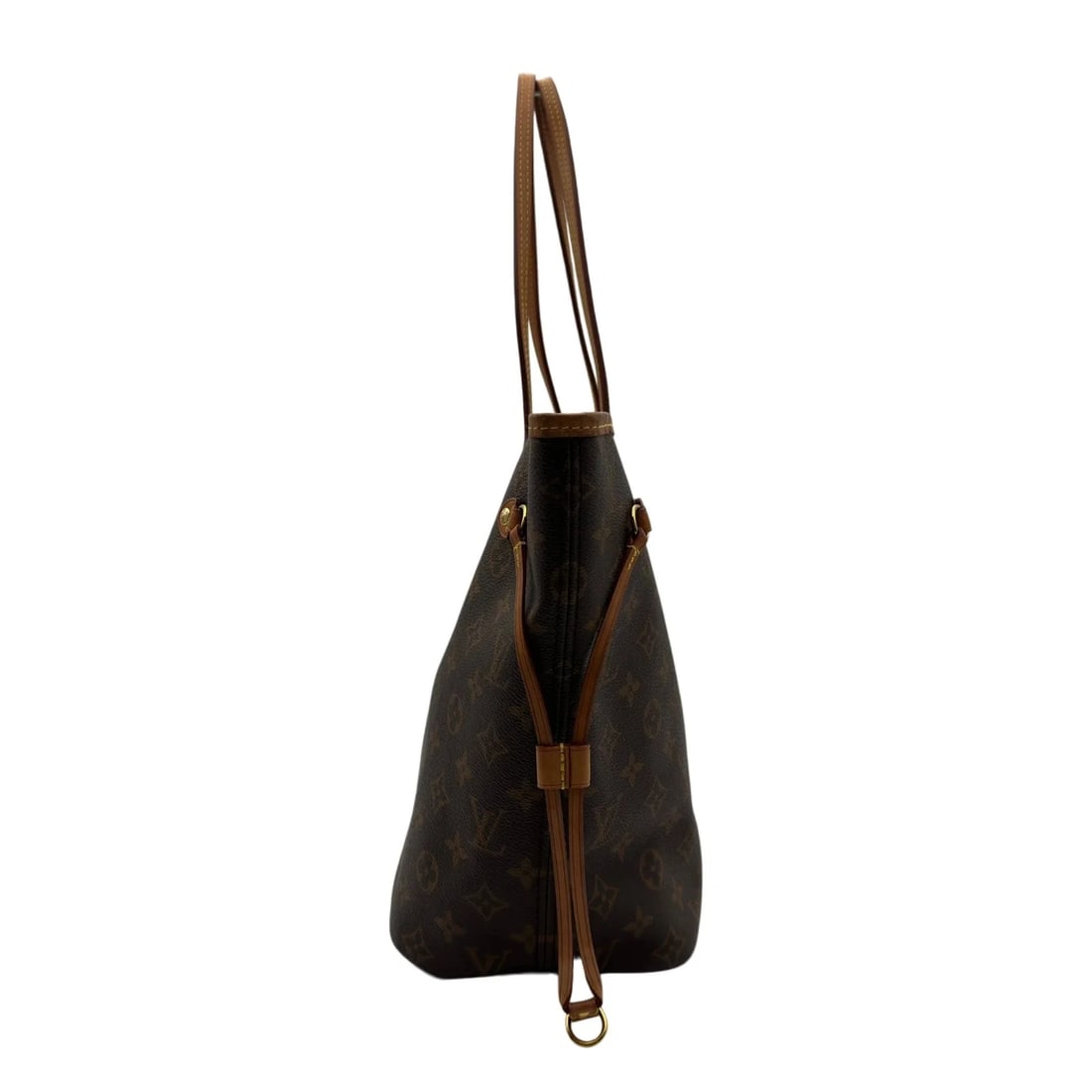 LOUIS VUITTON BROWN MONOGRAM/LEATHER TOTE BAG - 4