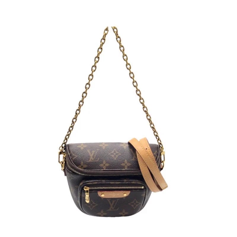 LOUIS VUITTON MINI BUM BAG BROWN MONOGRAM: LOUIS VUITTON Mini Bum Bag Brown Monogram Brand: LOUIS VUITTON Type/Style: Handbag Material: Monogram Color: brown Size: W: 17cm / H: 12cm / D: 9.5cm Accessories: None Accessories Notice: When