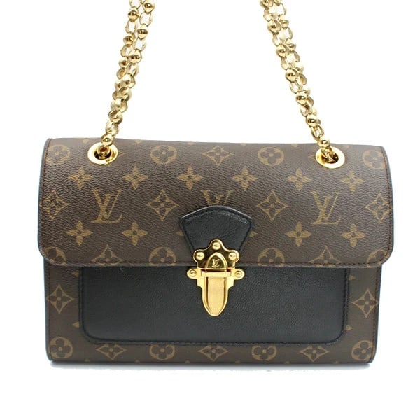 LOUIS VUITTON VICTOIRE MONOGRAM CANVAS BROWN/BLACK: Louis Vuitton Victoire Monogram Canvas Brown/Black Brand: Louis Vuitton Type/Style: Handbag Material: Monogram Canvas Color: Brown Size: W:26cm ? H:17.5cm ? D:9cm Accessories: None Accesso