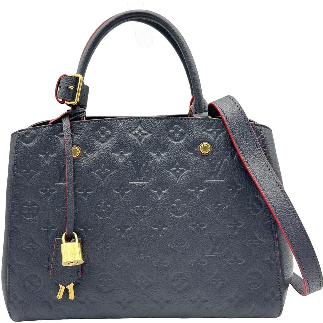 LOUIS VUITTON NOIR EMPREINTE LEATHER HANDBAG: LOUIS VUITTON Noir Empreinte Leather Handbag Brand: LOUIS VUITTON Type/Style: Handbag Material: Monogram Empreinte Color: Noir Size: W: 30cm / H: 24.5cm / D: 11cm Accessories: None Accesso