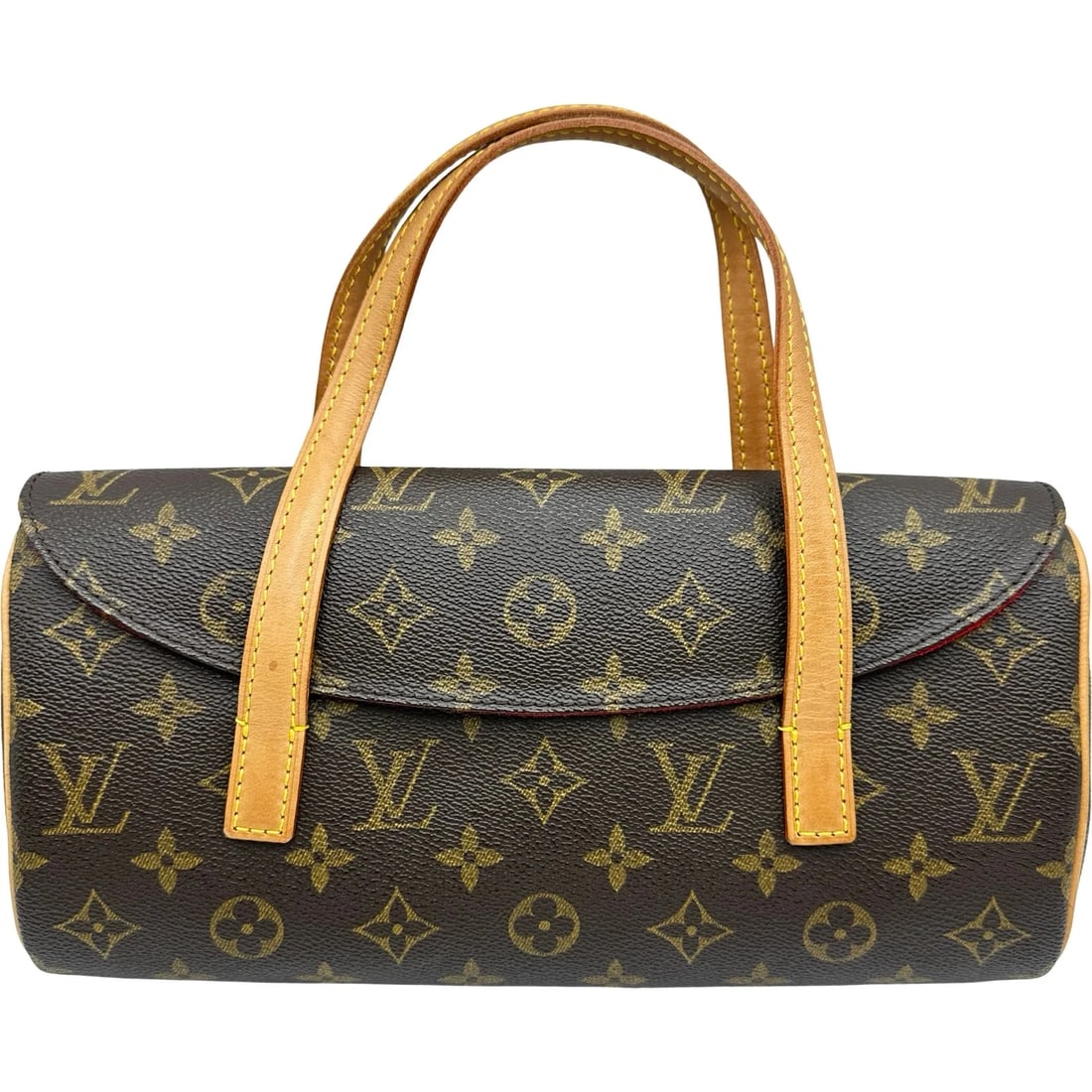 LOUIS VUITTON BROWN MONOGRAM HANDBAG: LOUIS VUITTON Brown Monogram Handbag Brand: LOUIS VUITTON Type/Style: Handbag Material: Monogram Color: brown Size: W: 28.5cm / H: 13cm / D: 6cm Accessories: None Accessories Notice: When purchasing