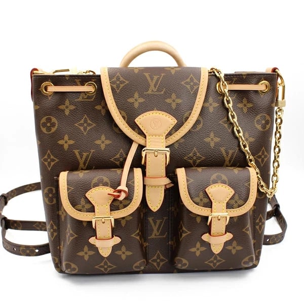 LOUIS VUITTON EXCURSION MONOGRAM CANVAS BACKPACK: Louis Vuitton Excursion Monogram Canvas Backpack Brand: Louis Vuitton Type/Style: Backpack Material: Monogram Canvas Color: Brown Size: W:23cm ? H:22cm ? D:7.5cm Accessories: None Accessories Notice: