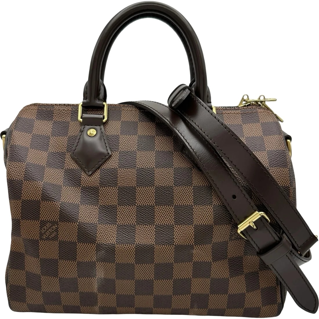 LOUIS VUITTON SPEEDY BROWN DAMIER CANVAS: Louis Vuitton Speedy Brown Damier Canvas Brand: LOUIS VUITTON Type/Style: Handbag Material: Damier Canvas Color: brown Size: W: 25cm / H: 22cm / D: 15cm Accessories: None Accessories Notic