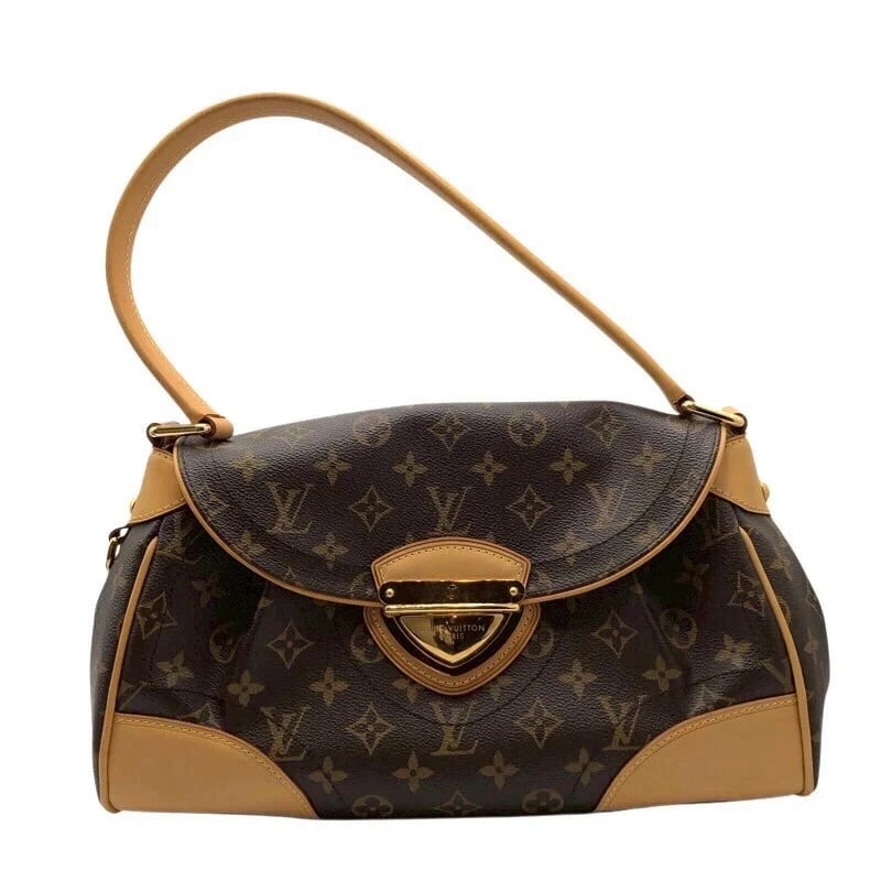 LOUIS VUITTON BROWN MONOGRAM CANVAS HANDBAG: LOUIS VUITTON Brown Monogram Canvas Handbag Brand: LOUIS VUITTON Type/Style: Handbag Material: Monogram Canvas Color: brown Size: W: 33cm / H: 18.5cm / D: 10cm Accessories: None Accessories Notice: