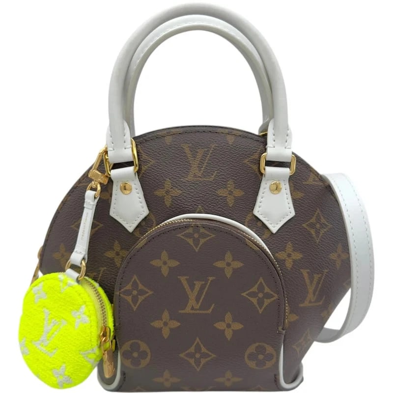 LOUIS VUITTON BROWN WHITE MONOGRAM CANVAS: LOUIS VUITTON Brown White Monogram Canvas Brand: LOUIS VUITTON Type/Style: Handbag Material: Monogram Canvas / Lv Match Color: Brown White / GD Hardware Size: W: 15.5cm / H: 19cm / D: 10cm