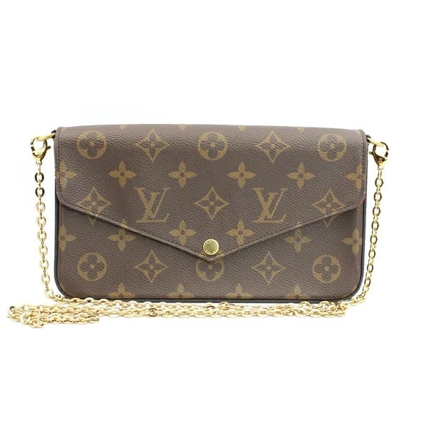 LOUIS VUITTON POCHETTE FELICIE MONOGRAM CANVAS: Louis Vuitton Pochette Felicie Monogram Canvas Brand: Louis Vuitton Type/Style: Handbag Material: Monogram Canvas Color: Brown Size: W:21cm ? H:11.5cm ? D:3cm Accessories: None Accessories Notice: