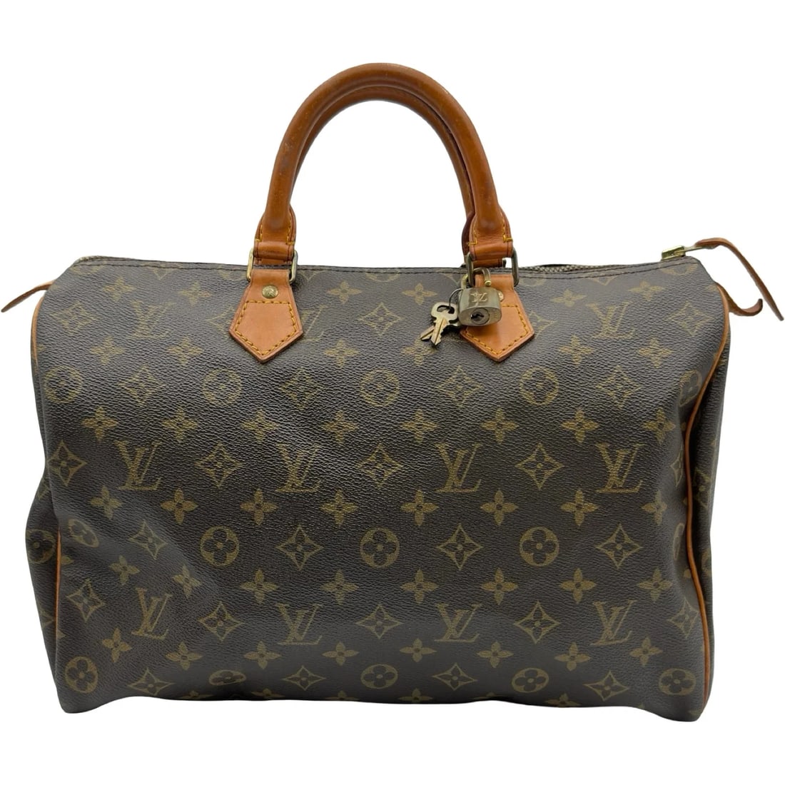 LOUIS VUITTON MONOGRAM HANDBAG: LOUIS VUITTON Monogram Handbag Brand: LOUIS VUITTON Type/Style: Handbag Material: Monogram Canvas Color: Monogram Canvas Size: W: 35cm / H: 23cm / D: 18cm Accessories: None Accessories Notice: When
