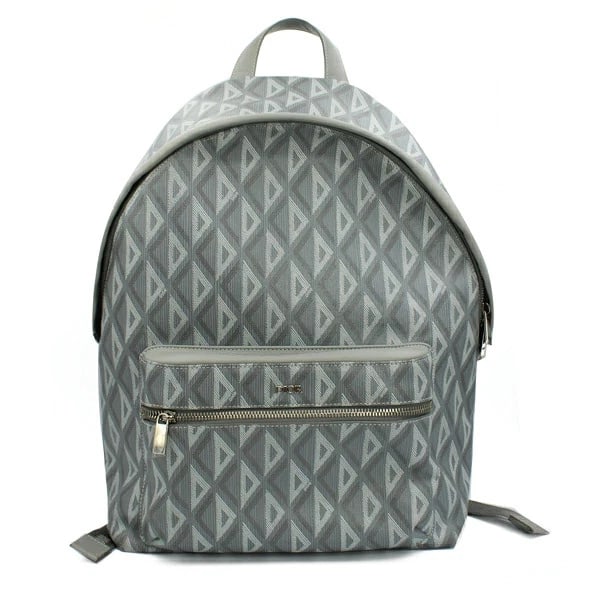 CHRISTIAN DIOR HIT THE ROAD DIAMOND CANVAS GRAY BACKPACK: Christian Dior Hit the Road Diamond Canvas Gray Backpack Brand: Christian Dior Type/Style: Backpack Material: Cd Diamond Canvas Color: Gray Size: W:31cm ? H:40cm ? D:15cm Accessories: None