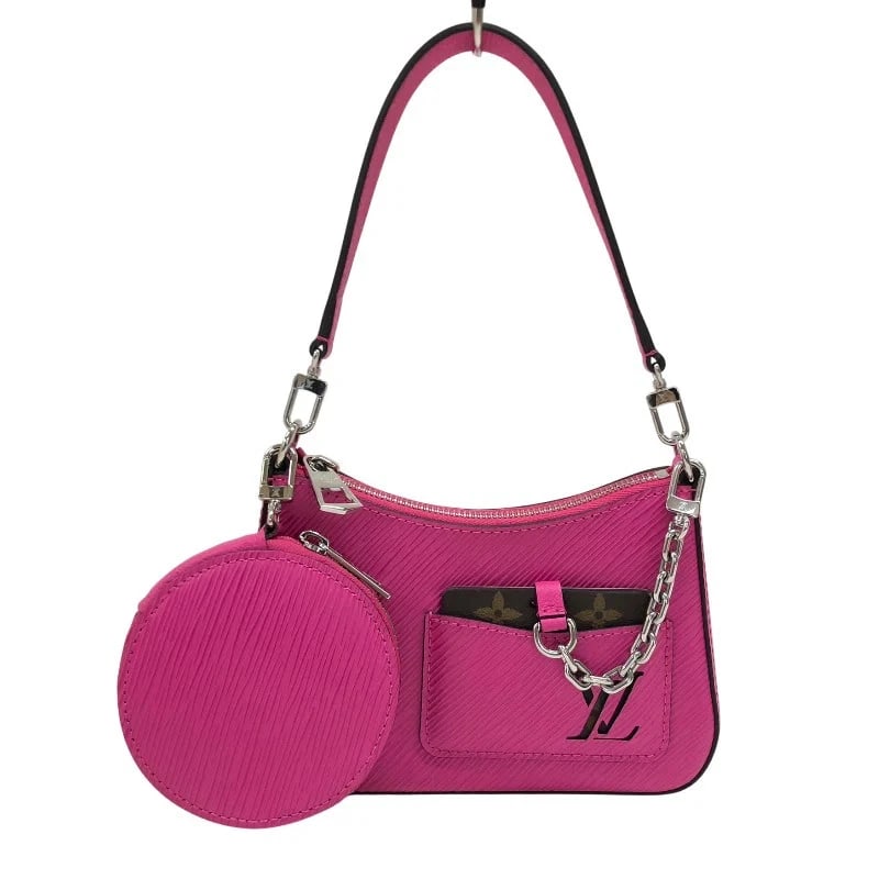 LOUIS VUITTON MALLERINI ROSE MIAMI EPI LEATHER HANDBAG: LOUIS VUITTON Mallerini Rose Miami Epi Leather Handbag Brand: LOUIS VUITTON Type/Style: Handbag Material: Epi Leather Color: Rose Miami Size: W: 20cm / H: 13.5cm / D: 6cm Accessories: None