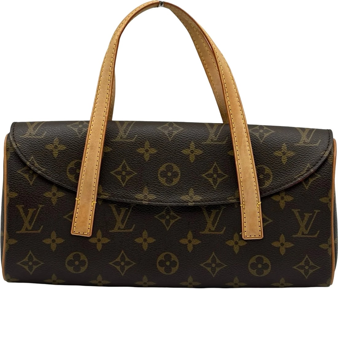 LOUIS VUITTON BROWN MONOGRAM HANDBAG: LOUIS VUITTON Brown Monogram Handbag Brand: LOUIS VUITTON Type/Style: Handbag Material: Monogram Color: brown Size: W: 28.5cm / H: 14.5cm / D: 5.5cm Accessories: None Accessories Notice: When