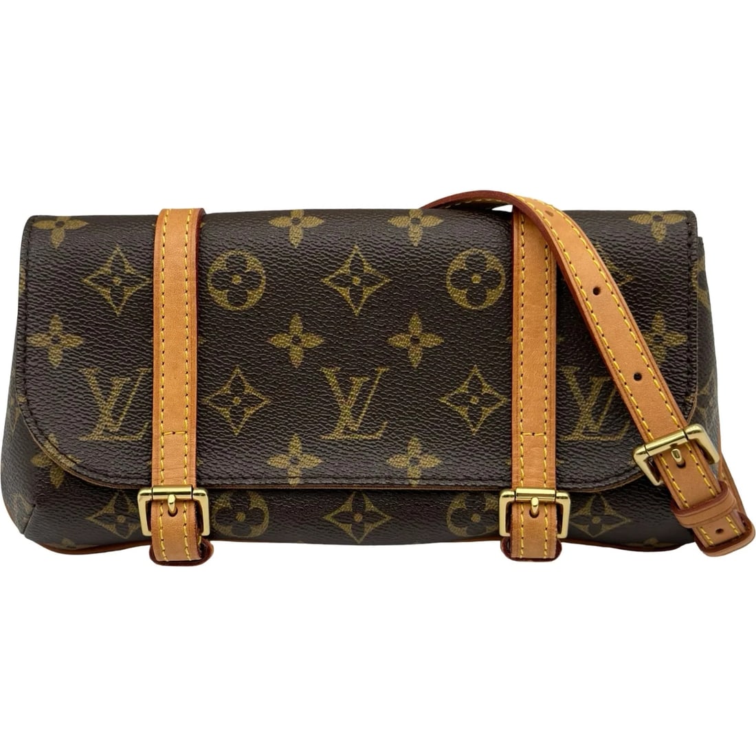 LOUIS VUITTON POCHETTE MARLY MONOGRAM: LOUIS VUITTON Pochette Marly Monogram Brand: LOUIS VUITTON Type/Style: Handbag Material: Monogram Canvas Color: brown Size: W: 24cm / H: 11cm / D: 3cm Accessories: None Accessories Notice: When