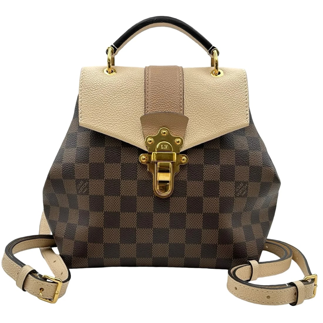 LOUIS VUITTON CLAPTON BROWN DAMIER SHOULDER BAG: LOUIS VUITTON Clapton Brown Damier Shoulder Bag Brand: LOUIS VUITTON Type/Style: Shoulder Bag Material: Damier Color: brown Size: W: 20cm / H: 22cm / D: 11cm Accessories: None Accessories Notice: