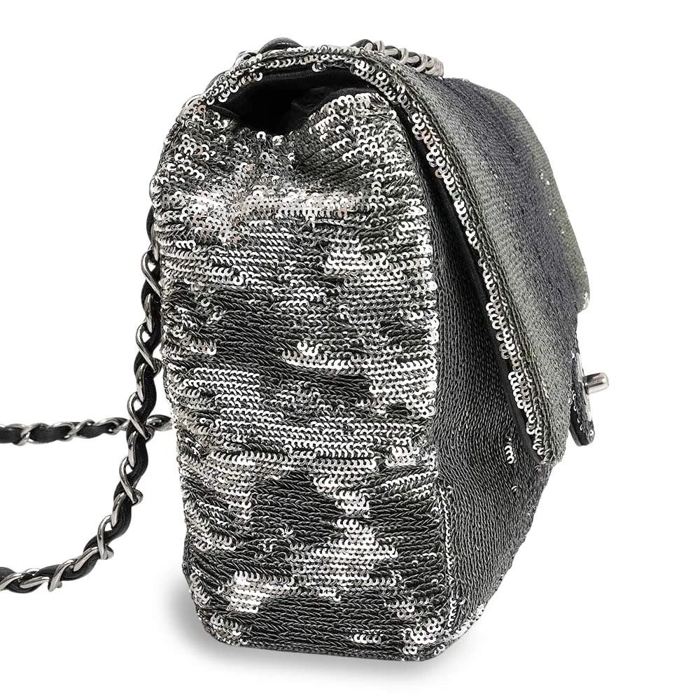 CHANEL COCO MARK SEQUIN SHOULDER BAG - 2