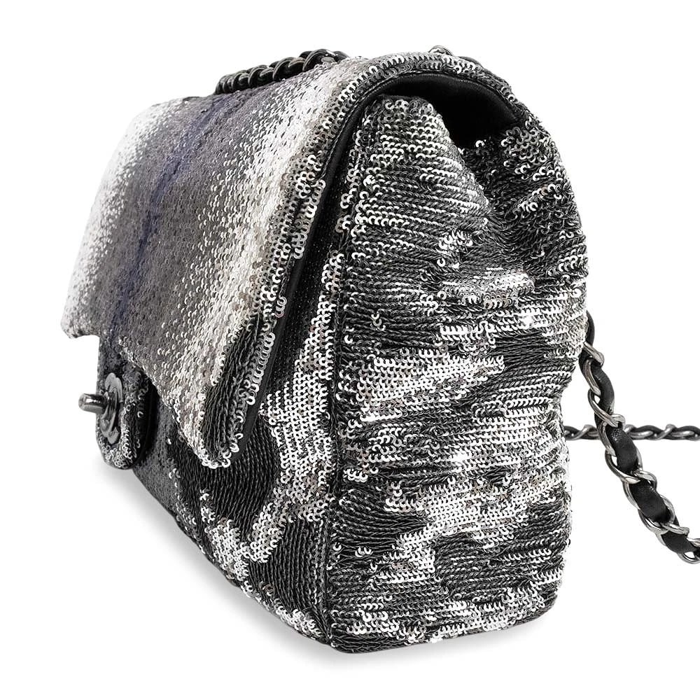 CHANEL COCO MARK SEQUIN SHOULDER BAG - 3