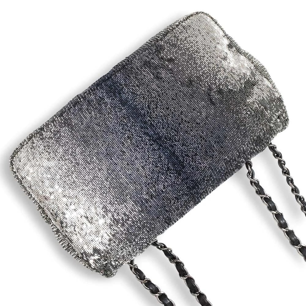 CHANEL COCO MARK SEQUIN SHOULDER BAG - 4