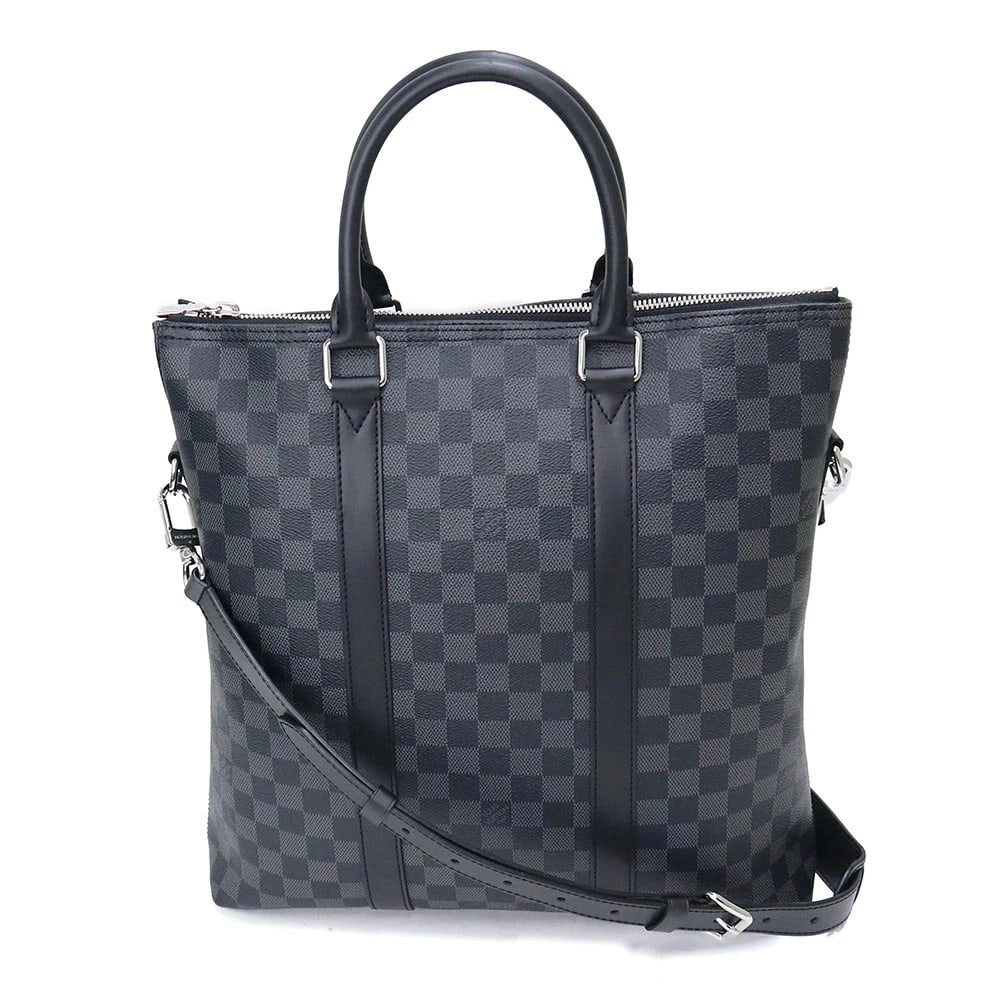 LOUIS VUITTON SHOULDER TOTE BAG DAMIER GRAPHITE: LOUIS VUITTON Shoulder Tote Bag Damier Graphite Brand: LOUIS VUITTON Type/Style: Tote Bag Material: Damier Graphite Color: Black Size: W:35cm x H:37cm x D:9cm Accessories: None Accessories