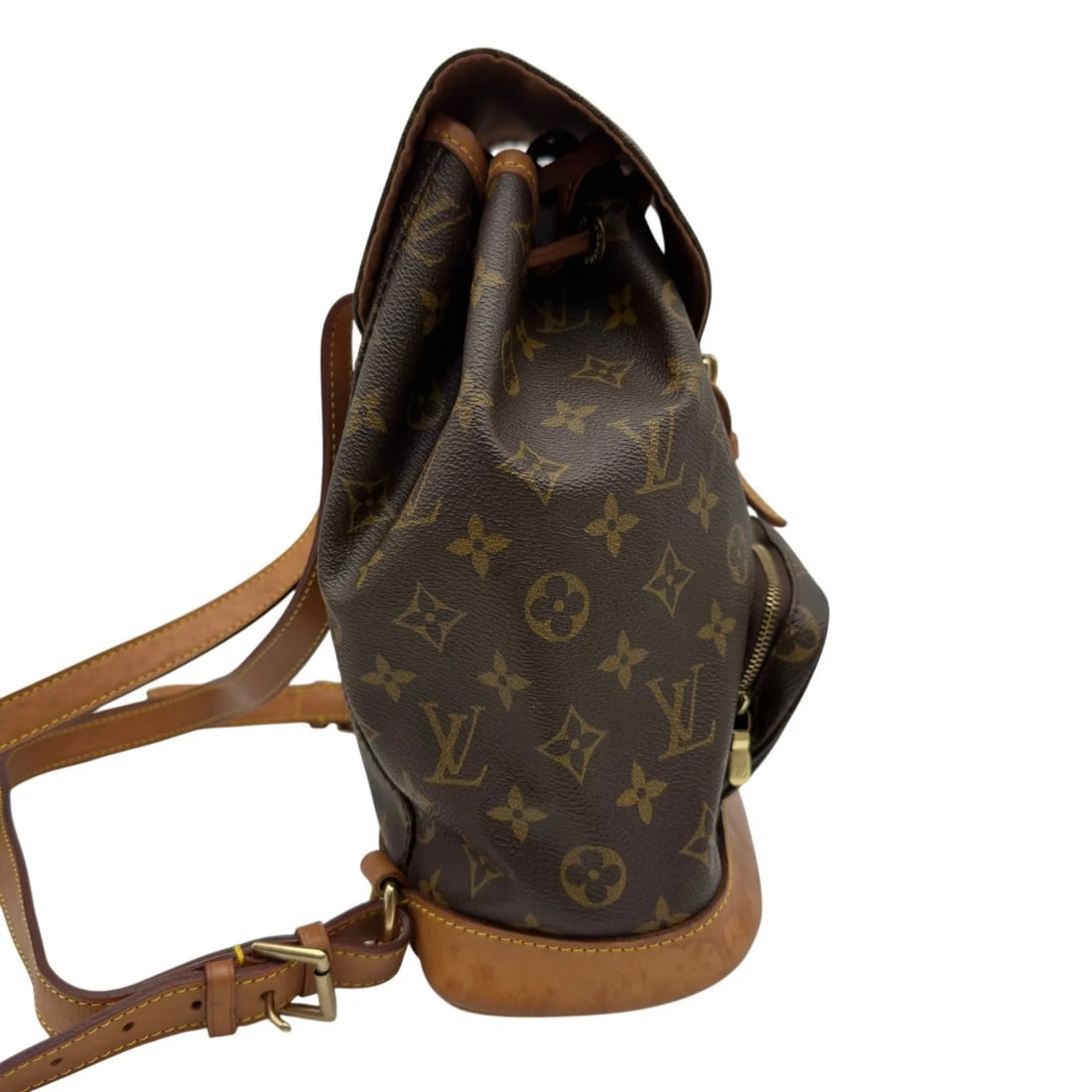 LOUIS VUITTON BROWN MONOGRAM/LEATHER BACKPACK - 4