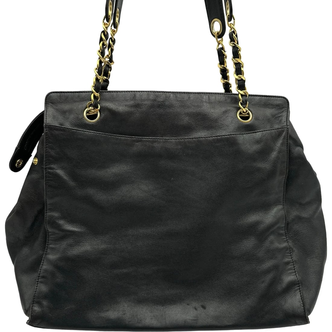 CHANEL COCO MARK BLACK/LAMBSKIN - 3