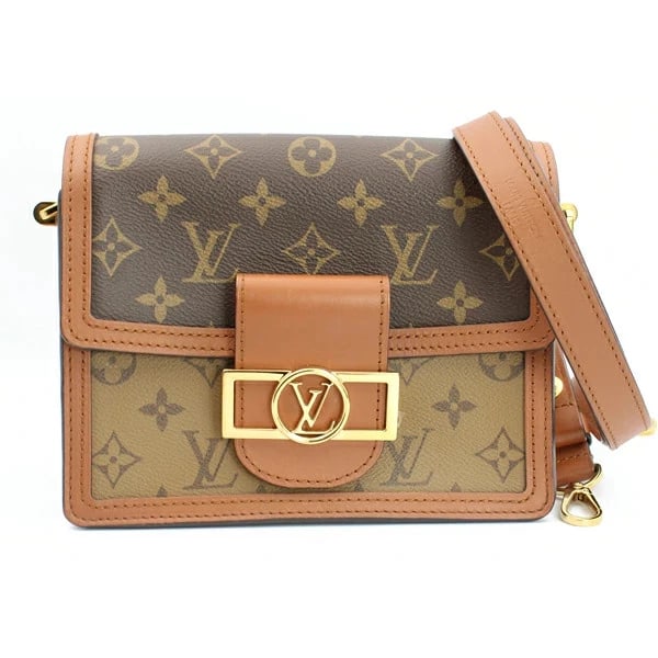 LOUIS VUITTON DAUPHINE MONOGRAM REVERSE: Louis Vuitton Dauphine Monogram Reverse Brand: Louis Vuitton Type/Style: Shoulder Bag Material: Monogram Reverse Color: Brown Size: W:20cm ? H:15cm ? D:8.5cm Accessories: None Accessories Notice: