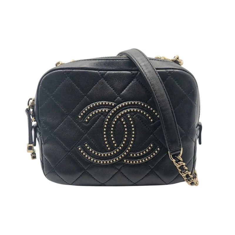 CHANEL MATELASSE CHAIN VANITY BAG: CHANEL Matelasse Chain Vanity Bag Brand: CHANEL Type/Style: Vanity Bag Material: Lambskin Color: black Size: W: 18cm / H: 14cm / D: 7.5cm Accessories: None Accessories Notice: When purchas