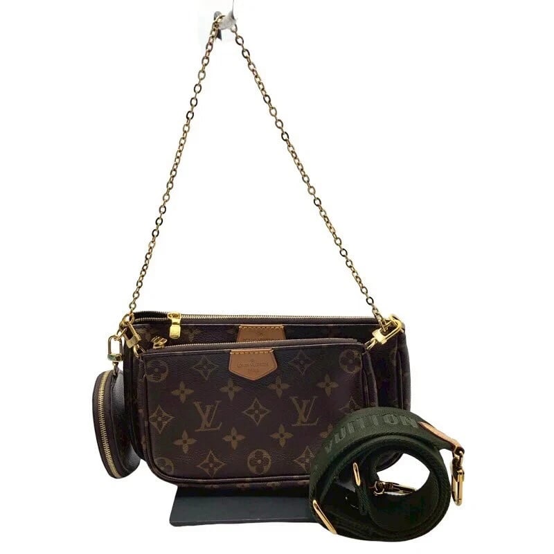 LOUIS VUITTON MULTI POCHETTE BROWN CROSSBODY BAG: LOUIS VUITTON Multi Pochette Brown Crossbody Bag Brand: LOUIS VUITTON Type/Style: Crossbody Bag Material: Monogram Color: brown Size: W: 24cm / H: 13.5cm / D: 4cm Accessories: None Accesso
