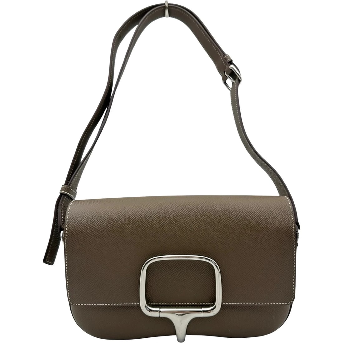 HERMES DELLA CAVALLERIA ETOUPE EPSOM SHOULDER BAG: HERMES Della Cavalleria Etoupe Epsom Shoulder Bag Brand: HERMES Type/Style: Shoulder Bag Material: Epson Color: Etoupe / SV Hardware Size: W: 22cm / H: 15cm / D: 6cm Accessories: None Acce