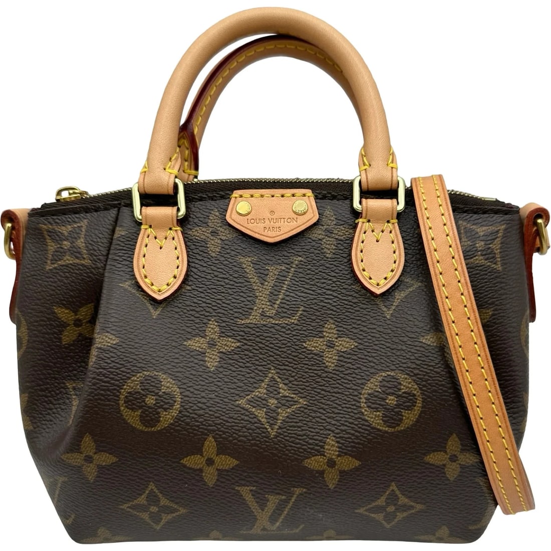 LOUIS VUITTON BROWN MONOGRAM CANVAS: LOUIS VUITTON Brown Monogram Canvas Brand: LOUIS VUITTON Type/Style: Handbag Material: Monogram Canvas Color: brown Size: W: 14cm / H: 13cm / D: 6.5cm Accessories: None Accessories Notice: When