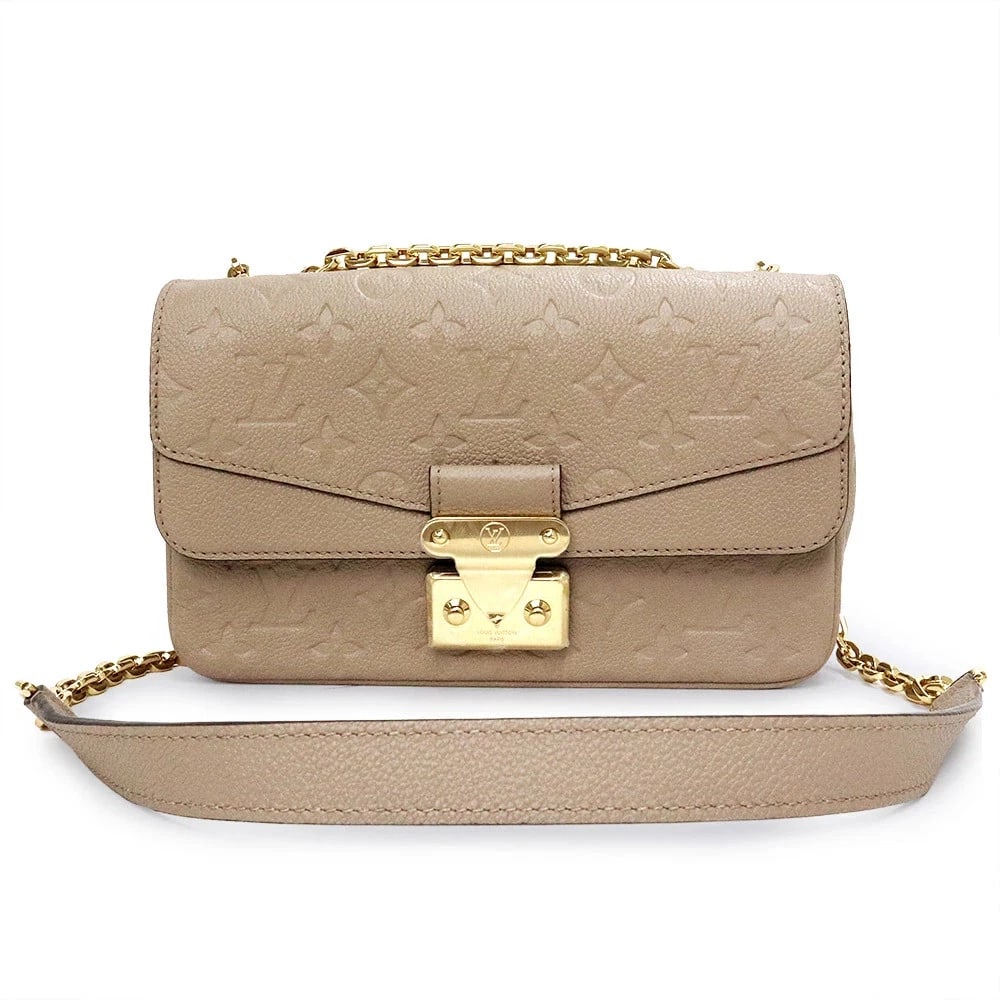 LOUIS VUITTON MARCEAU MONOGRAM EMPREINTE: LOUIS VUITTON Marceau Monogram Empreinte Brand: LOUIS VUITTON Type/Style: Shoulder Bag Material: Monogram Empreinte Color: Turtlerell (Beige) Size: W: 24.5cm x H: 15cm x D: 6.5cm Accessories: None