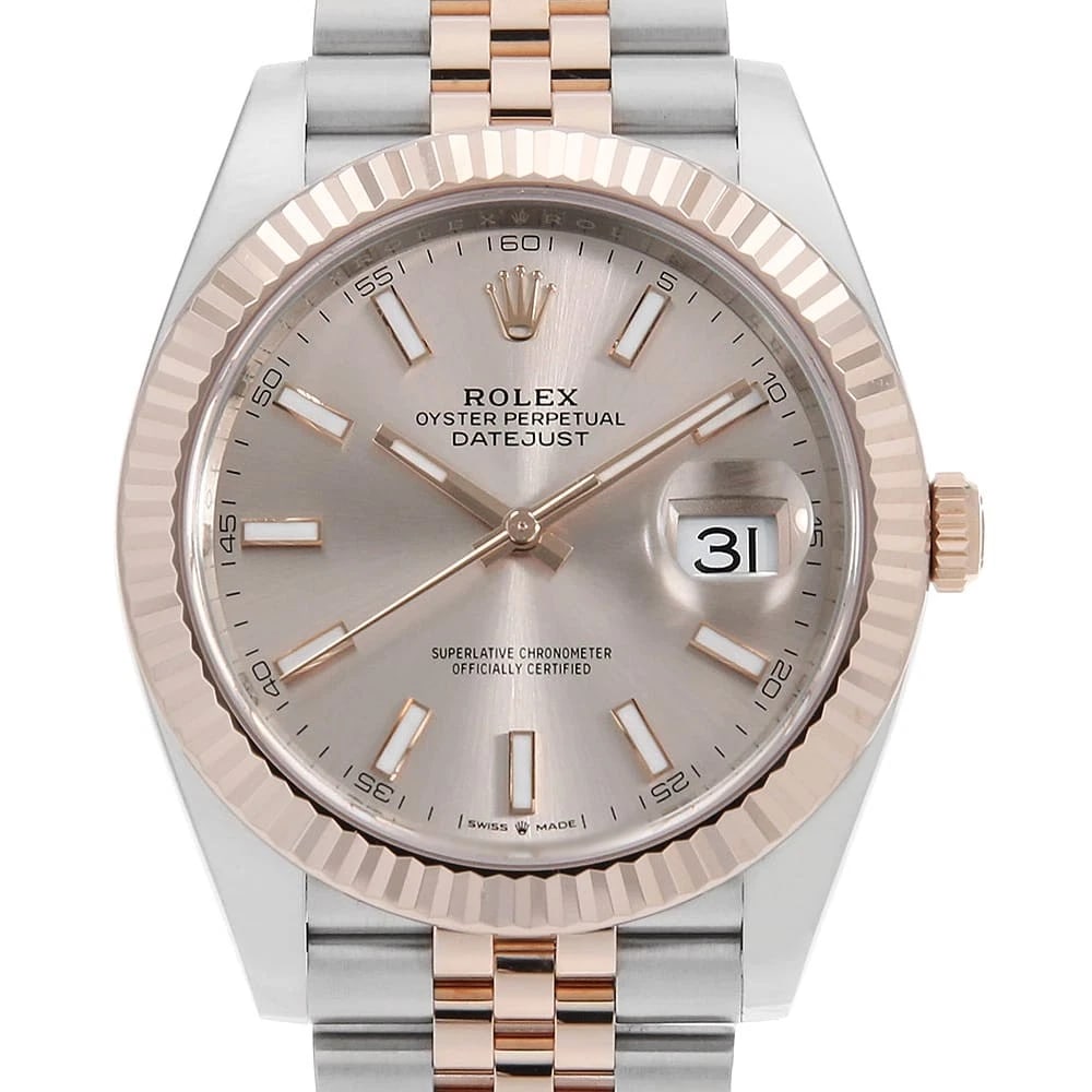 ROLEX DATEJUST SUNDUST STAINLESS STEEL WATCH: ROLEX Datejust Sundust Stainless Steel watch Brand: ROLEX Type/Style: Wrist watch Material: Band Material Stainless Steel/Everose Gold, Case Material Stainless Steel/Everose Gold Color: Dial Color Sun