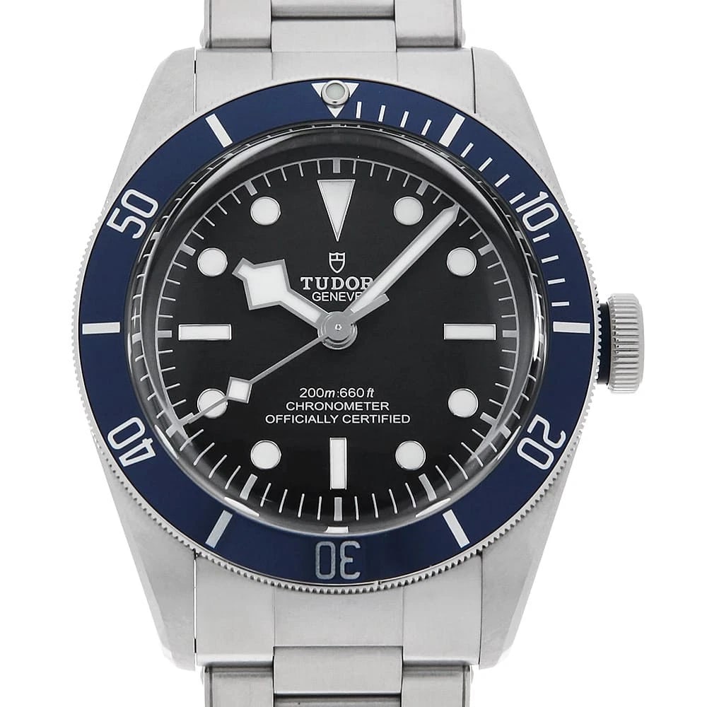 TUDOR HERITAGE BLACK STAINLESS STEEL WATCH: TUDOR Heritage Black Stainless Steel watch Brand: TUDOR Type/Style: Wrist watch Material: Band Material Stainless Steel, Case Material Stainless Steel Color: Dial Color Black Size: Case:W41mm