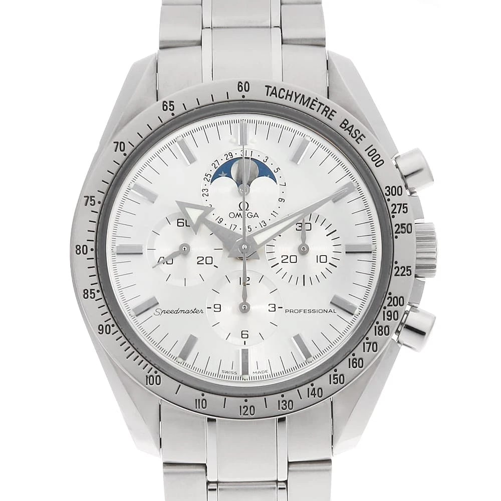 OMEGA SPEEDMASTER PROFESSIONAL MOONPHASE WATCH: OMEGA Speedmaster Professional Moonphase watch Brand: OMEGA Type/Style: Wrist watch Material: Band Material Stainless Steel, Case Material Stainless Steel Color: Dial Color Silver Size: Case:W38.8mm C