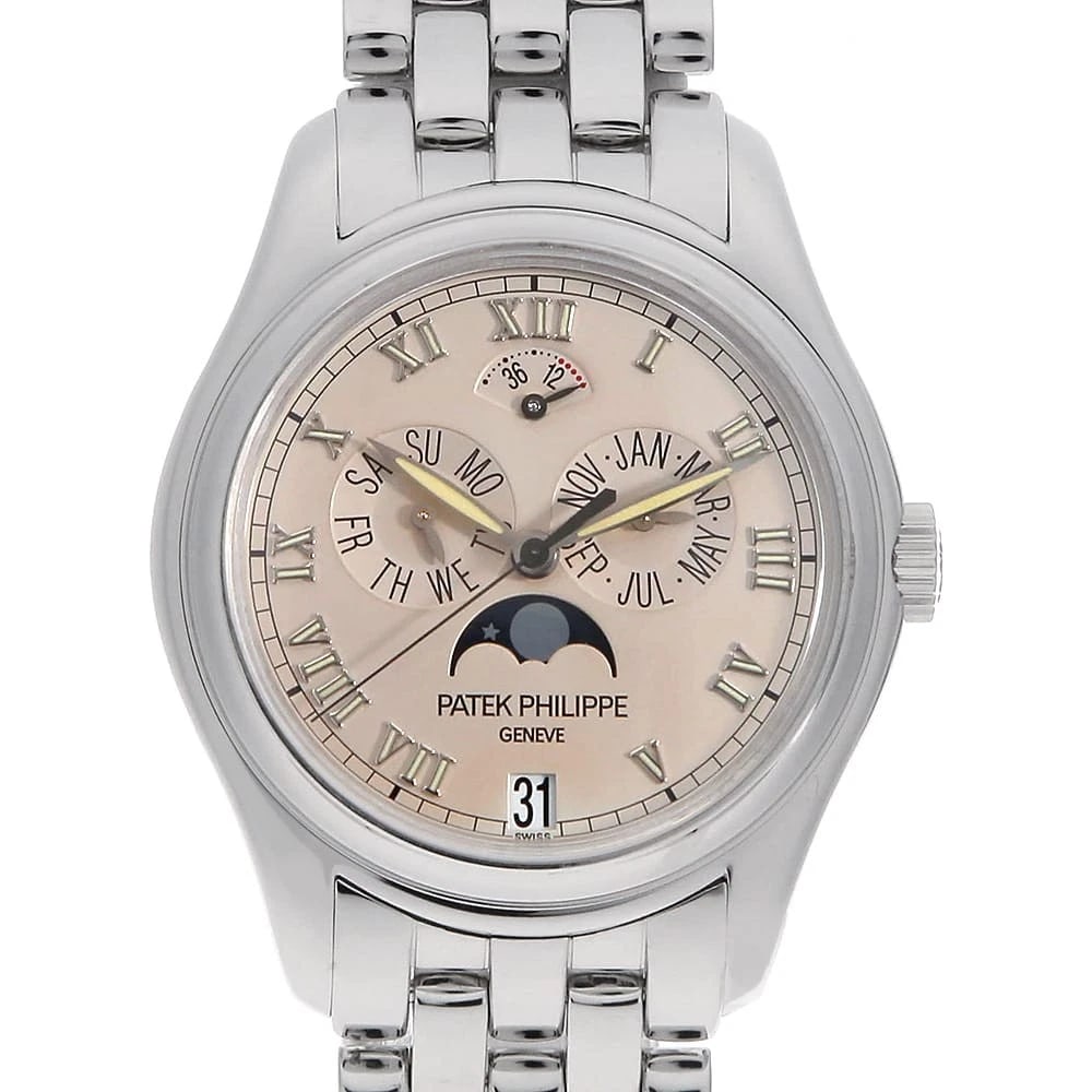 PATEK PHILIPPE WHITE GOLD WATCH: PATEK PHILIPPE White Gold watch Brand: PATEK PHILIPPE Type/Style: Wrist watch Material: Band Material White Gold, Case Material White Gold Color: Dial Color Ivory Size: Case:W37mm Circumference of Wri