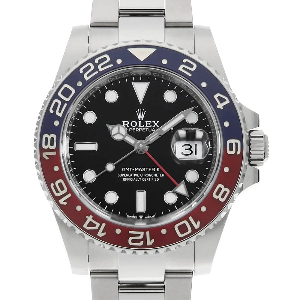 ROLEX GMT MASTER BLACK OYSTER WATCH: ROLEX GMT Master black oyster watch Brand: ROLEX Type/Style: Wrist watch Material: Band Material Stainless Steel, Case Material Stainless Steel Color: Dial Color Black Size: Case:W40mm Circumference o