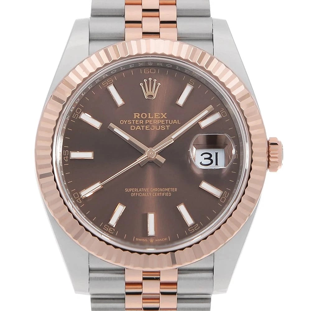 ROLEX DATEJUST CHOCOLATE BROWN WATCH: ROLEX Datejust Chocolate brown watch Brand: ROLEX Type/Style: Wrist watch Material: Band Material Stainless Steel/Everose Gold, Case Material Stainless Steel/Everose Gold Color: Dial Color Chocolate B