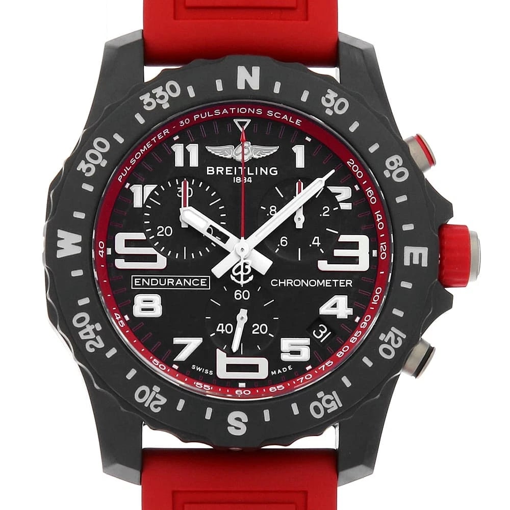 BREITLING ENDURANCE BRIGHT LIGHT WATCH: BREITLING Endurance Bright light watch Brand: BREITLING Type/Style: Wrist watch Material: Band Material rubber, Case Material Bright light Color: Dial Color Black Size: Case:W44mm Accessories: Non