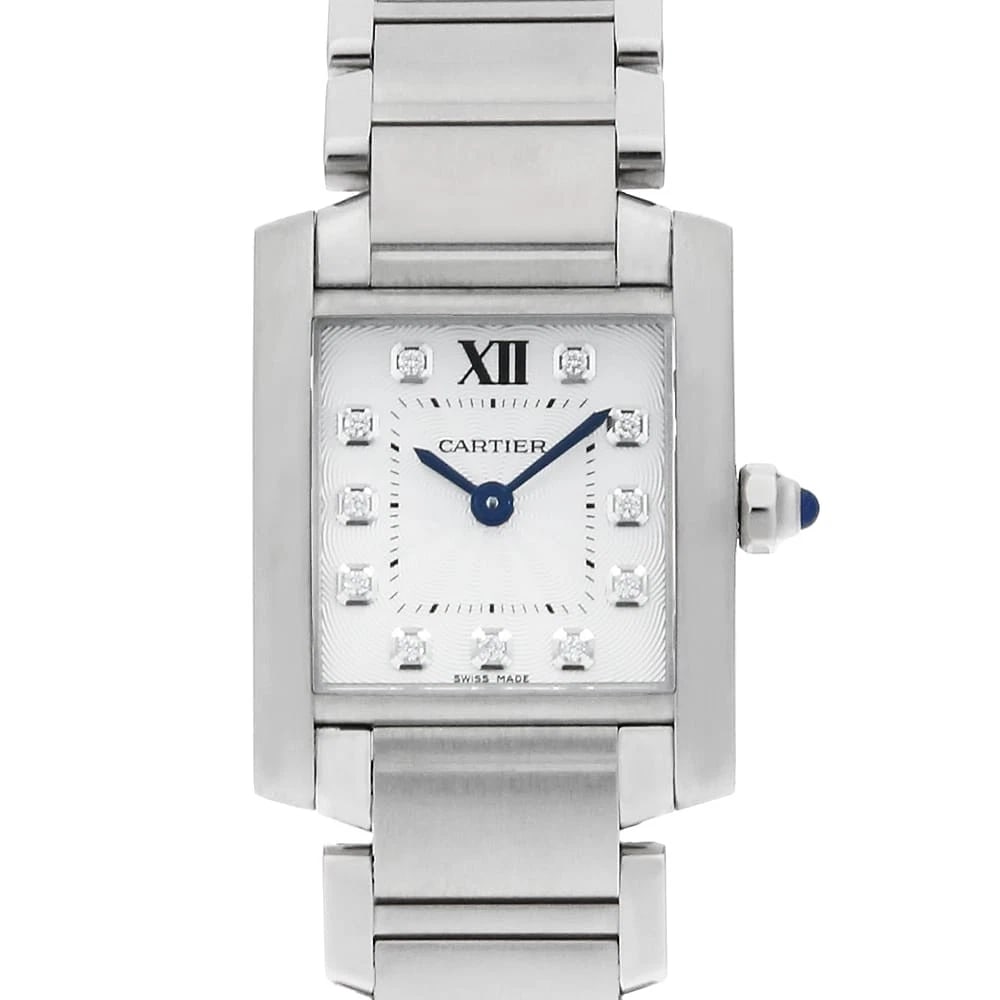 CARTIER TANK FRANCAISE STAINLESS STEEL WATCH: Cartier Tank francaise Stainless Steel watch Brand: Cartier Type/Style: Wrist watch Material: Band Material Stainless Steel, Case Material Stainless Steel Color: Dial Color Silver Size: Case:W25mm x