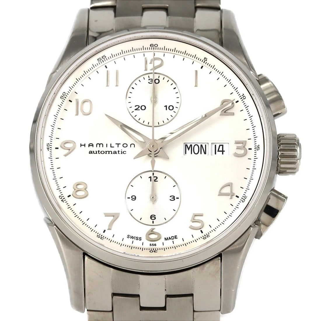 HAMILTON MAESTRO STAINLESS STEEL WATCH: Hamilton Maestro Stainless Steel watch Brand: HAMILTON Type/Style: Wrist watch Material: Case: Stainless Steel Breath: Stainless Steel Color: Dial color: Silver/Arabic Size: Case diameter: Approx. 41 