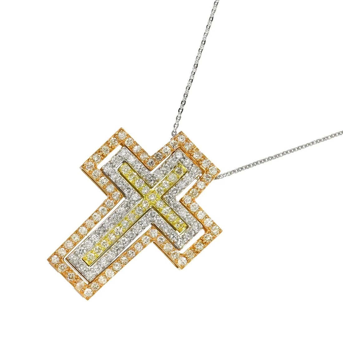 DIAMOND NECKLACE 18K K18 PG WG YG PINK GOLD 750: Diamond Necklace 18K K18 PG WG YG Pink Gold 750 Brand: Unbranded Type/Style: Necklace Material: 750 Pink Gold White Gold Yellow Gold Color: None Size: internal circumference of the