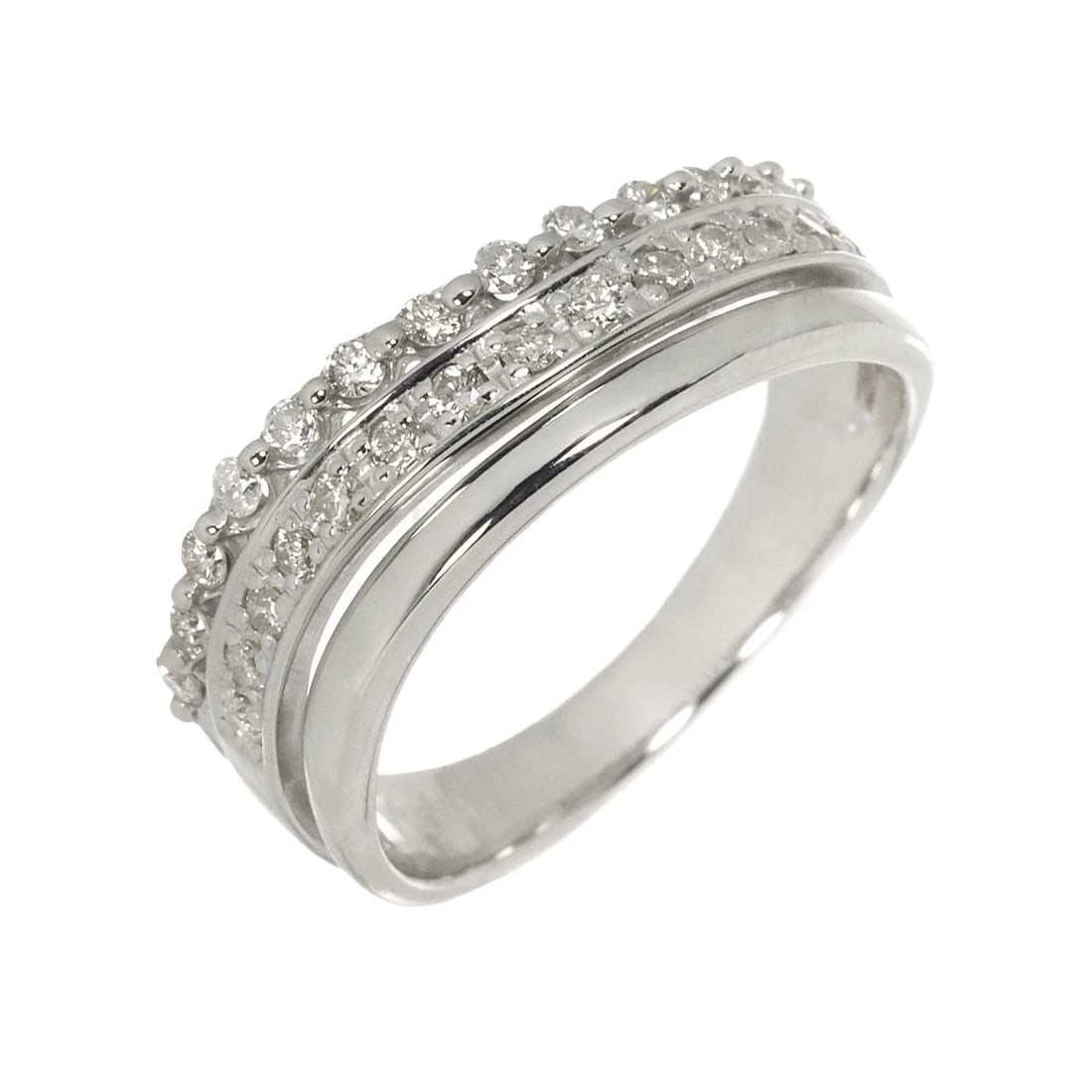 DIAMOND RING 18K K18 WG WHITE GOLD: Diamond Ring 18K K18 WG White Gold Brand: Unbranded Type/Style: Ring Material: 750 White Gold Color: White Gold Size: 5.25-5.5(US) Accessories: None Accessories Notice: When purchasing pre-owned