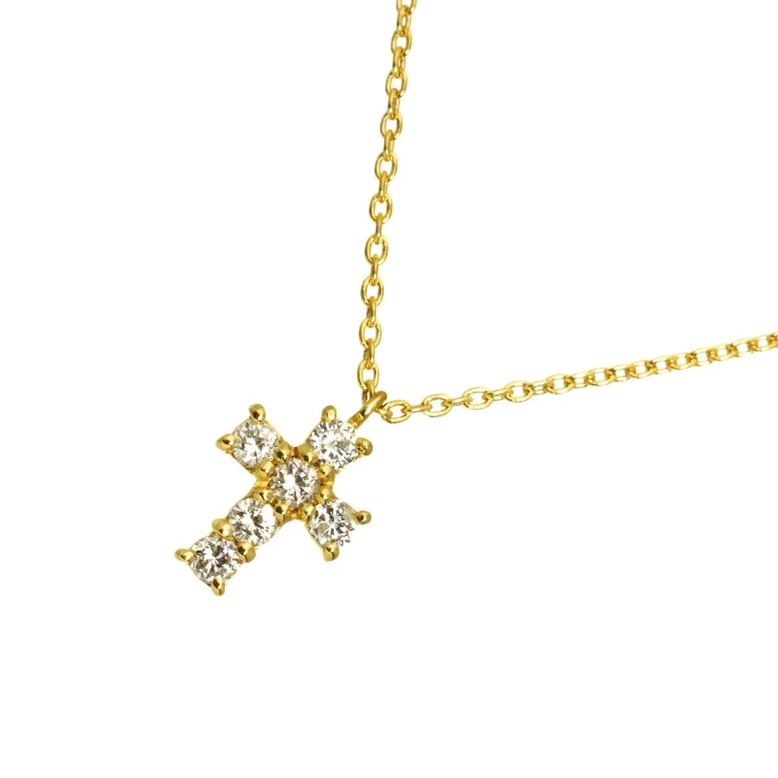 VENDOME AOYAMA DIAMOND 0.18CT NECKLACE 18K YELLOW GOLD 750: Vendome Aoyama Diamond 0.18ct Necklace 18K Yellow Gold 750 Brand: Vendome Aoyama Type/Style: Necklace Material: 750 Yellow Gold Main Stone Natural Color: Yellow Gold Size: internal circumference of