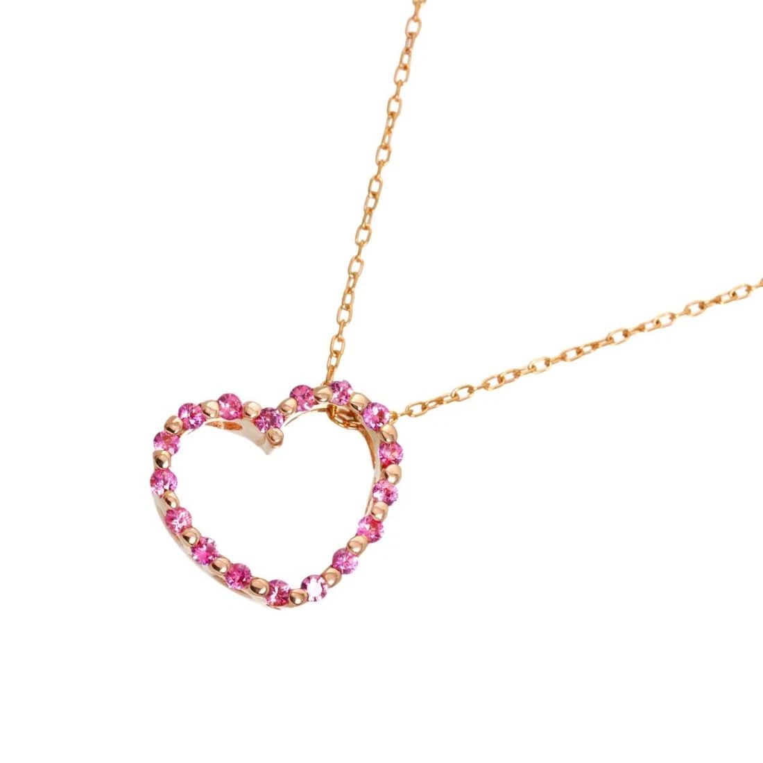 PONTE VECCHIO SAPPHIRE NECKLACE 18K PG 750: Ponte Vecchio Sapphire Necklace 18K PG 750 Brand: Ponte Vecchio Type/Style: Necklace Material: 750 Pink Gold Main Stone Sapphire Color: Gold Size: internal circumference of the chain: 15.7inch to 14.2