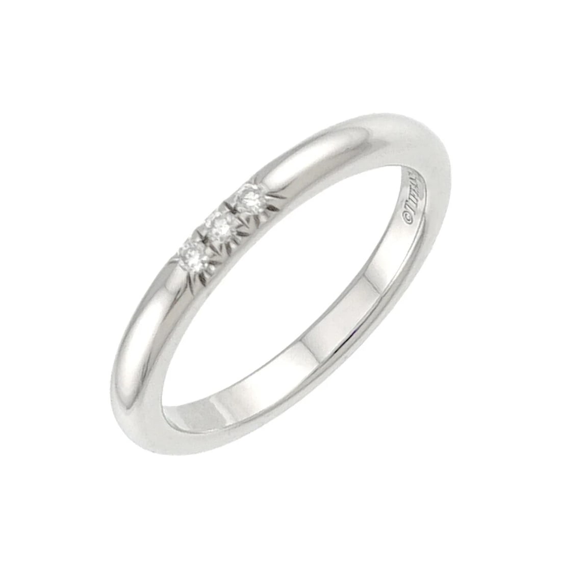 TIFFANY CO. FOREVER BAND DIAMOND RING PT PLATINUM: TIFFANY Co. Forever Band Diamond Ring Pt Platinum Brand: TIFFANY Co. Type/Style: Ring Material: Platinum Main Stone Natural Color: Platinum Size: 2.75-3(US) Accessories: None Accessories Notice: When