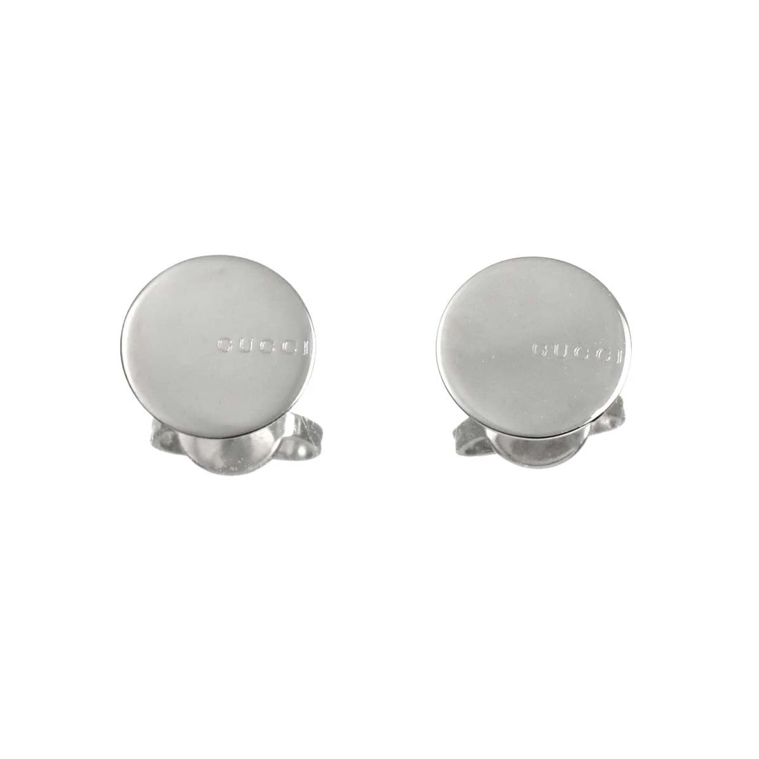 GUCCI EARRINGS PIERCED 18K WHITE GOLD 750: GUCCI Earrings Pierced 18K White Gold 750 Brand: GUCCI Type/Style: Earrings Material: 750 White Gold Color: White Gold Size: W7.6 x H7.6mm Accessories: None Accessories Notice: When purcha