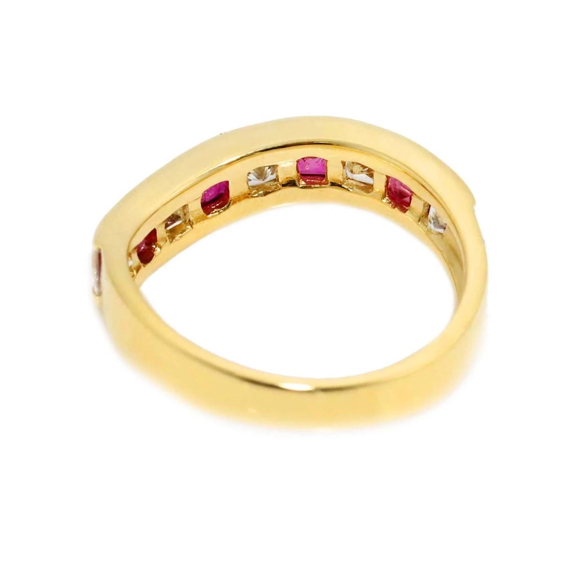 RUBY DIAMOND RING 18K YG - 4